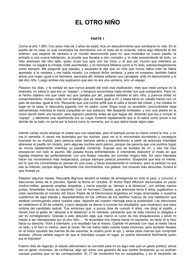 El Otro Niño — página 1